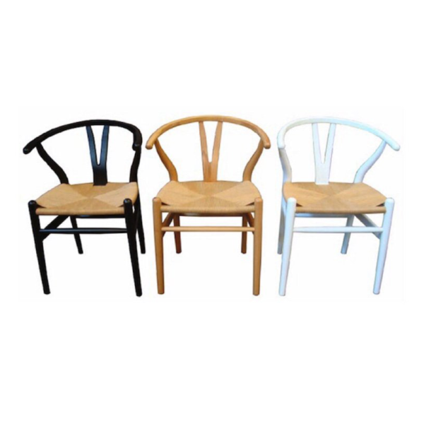 Replica Wishbone Chair Natural Black White Julie Arnez Furniture