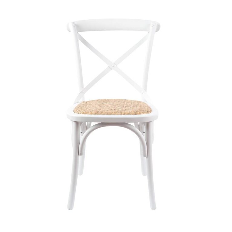 Cafe White Cross Back Dining Chairs Julie Arnez Furniture